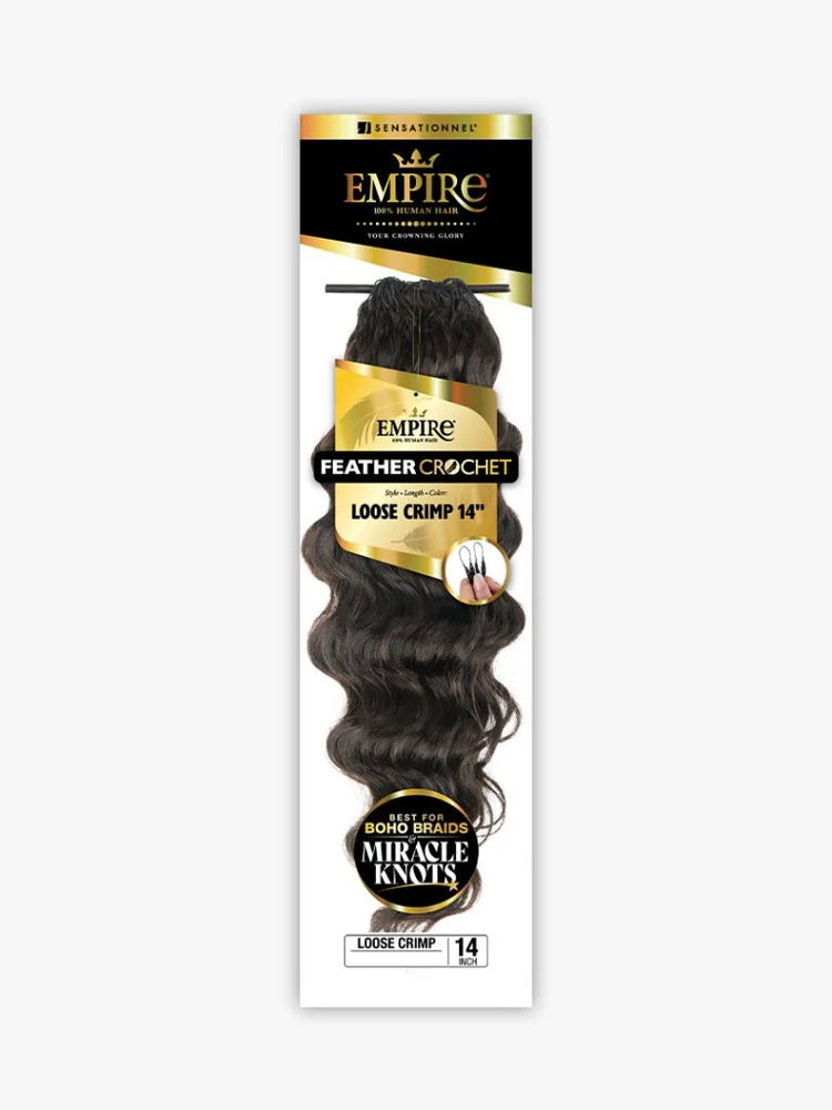 EMPIRE FEATHER CROCHET LOOSE CRIMP 12"